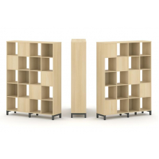 Style Project Набор стеллажа 2-х сторон., 5 яр. SN.NSD-541 Акация Лорка/Металл Антрацит 1488*400*198