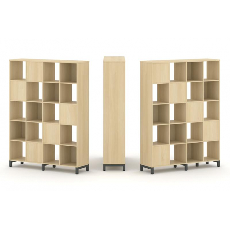 Style Project Набор стеллажа 2-х сторон., 5 яр. SN.NSD-541 Акация Лорка/Металл Антрацит 1488*400*198