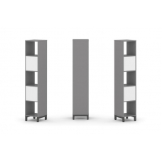 Стайл Проджект Набор стеллажа одностороннего, 5 ярусов SN.NS-511 Серый Пепел/Белый/Металл Антрацит 3