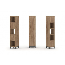 Style Project Набор стеллажа 2-х сторон., 5 яр. SN.NSD-511 Дуб Табак/Металл Антрацит 387*400*1982