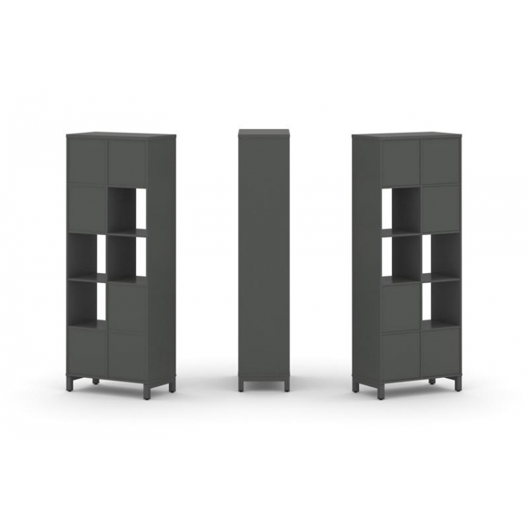 Style Project Набор стеллажа 1 сторон., 5 яр. SN.NS-521 Антрацит/Металл Антрацит 754*400*1982