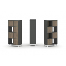 Style Project Набор стеллажа 1 сторон., 4 яр. SN.NS-421 Антрацит/Вяз Благородный/Металл Белый 754*40