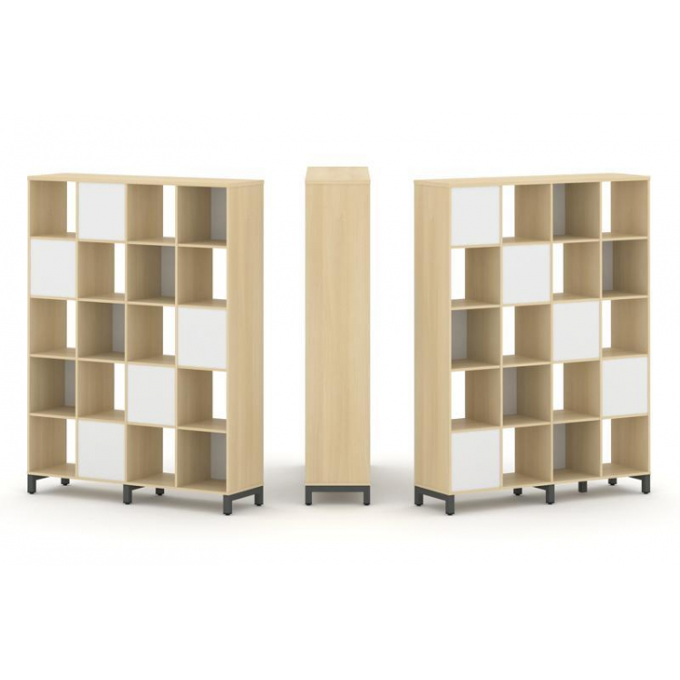 Style Project Набор стеллажа 2-х сторон., 5 яр. SN.NSD-541 Акация Лорка/Белый/Металл Антрацит 1488*4