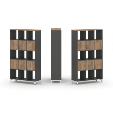 Style Project Набор стеллажа 2-х сторон., 5 яр. SN.NSD-531 Антрацит/Дуб Табак/Металл Белый 1121*400*