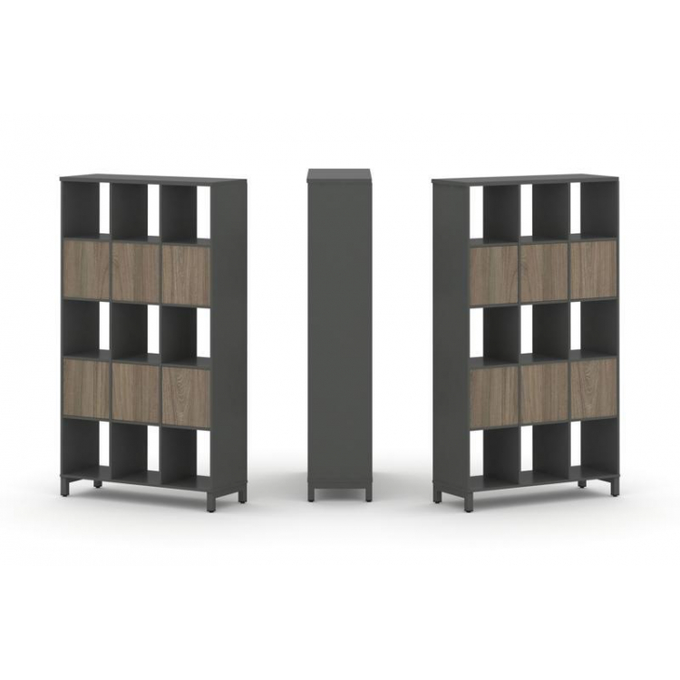Style Project Набор стеллажа 2-х сторон., 5 яр. SN.NSD-531 Антрацит/Вяз Благородный/Металл Антрацит
