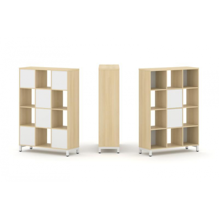 Style Project Набор стеллажа 1 сторон., 4 яр. SN.NS-431 Акация Лорка/Белый/Металл Белый 1121*400*161