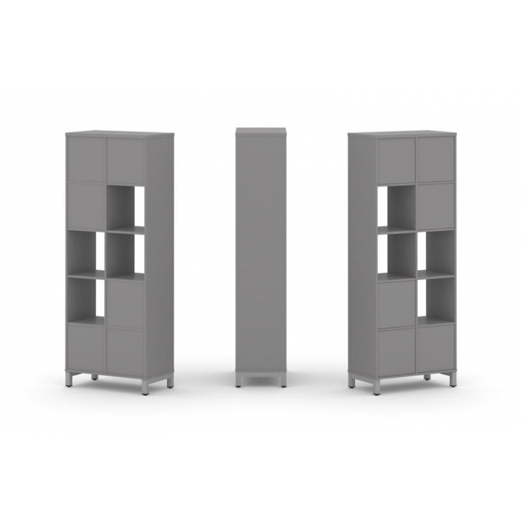 Стайл Проджект Набор стеллажа одностороннего, 5 ярусов SN.NS-521 Серый Пепел/Металл Серый 754*400*19