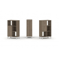 Style Project Набор стеллажа 2-х сторон., 3 яр. SN.NSD-321 Вяз Благородный/Металл Белый 754*400*1248