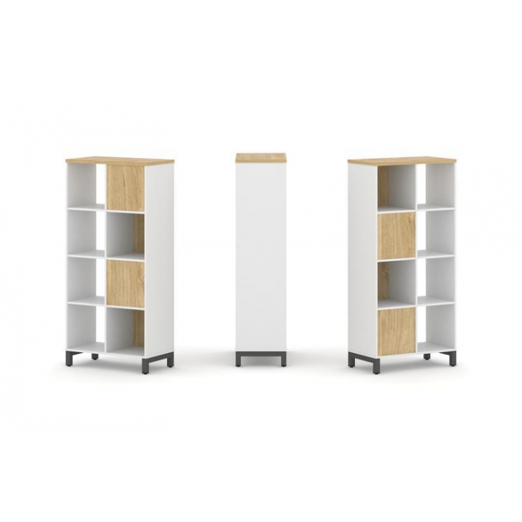 Style Project Набор стеллажа 2-х сторон., 4 яр. SN.NSD-421 Белый/Тиквуд Светлый/Металл Антрацит 754*