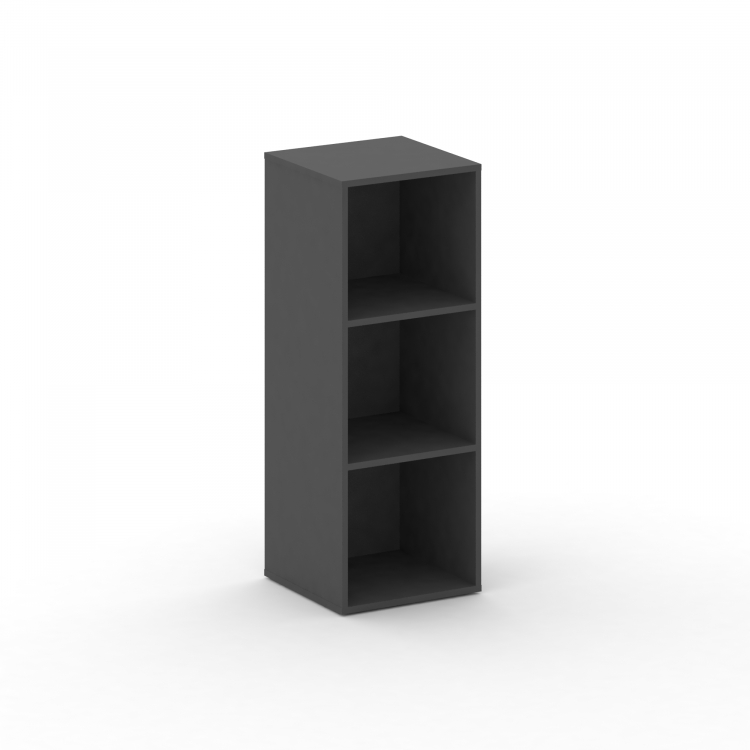 Стеллаж узкий средний CRU.SU-200 МДФ Базальт/Базальт 450*442*1202