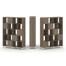 Style Project Набор стеллажа 2-х сторон., 5 яр. SN.NSD-541 Вяз Благородный/Металл Белый 1488*400*198