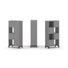 Стайл Проджект Набор стеллажа одностороннего, 4 яруса SN.NS-421 Серый Пепел/Металл Черный 754*400*16