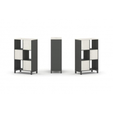 Style Project Набор стеллажа 1 сторон., 3 яр. SN.NS-321 Антрацит/Дуб Наварра/Металл Антрацит 754*400