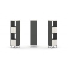 Style Project Набор стеллажа 1 сторон., 4 яр. SN.NS-411 Антрацит/Дуб Наварра/Металл Белый 387*400*16