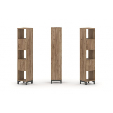 Style Project Набор стеллажа 1 сторон., 5 яр. SN.NS-511 Дуб Табак/Металл Антрацит 387*400*1982