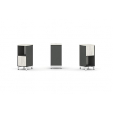 Style Project Набор стеллажа 2-х сторон., 2 яр. SN.NSD-211 Антрацит/Дуб Наварра/Металл Белый 387*400