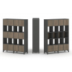 Style Project Набор стеллажа 1 сторон., 5 яр. SN.NS-541 Антрацит/Вяз Благородный/Металл Антрацит 148