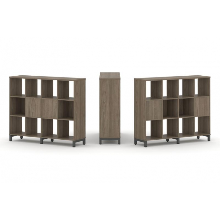 Style Project Набор стеллажа 2-х сторон., 3 яр. SN.NSD-341 Вяз Благородный/Металл Антрацит 1488*400*