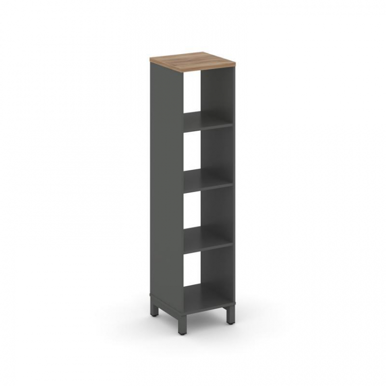 Style Project Каркас стеллажа 4 яр. SN.KS-410 Антрацит/Дуб Табак/Металл Антрацит 387*400*1615
