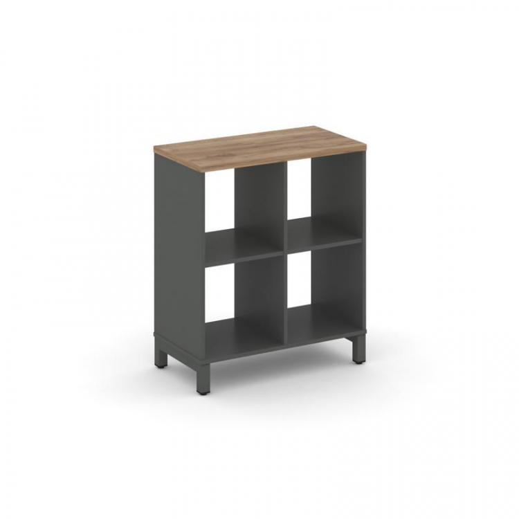 Style Project Каркас стеллажа 2 яр. SN.KS-220 Антрацит/Дуб Табак/Металл Антрацит 754*400*881