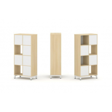 Style Project Набор стеллажа 1 сторон., 4 яр. SN.NS-421 Акация Лорка/Белый/Металл Белый 754*400*1615