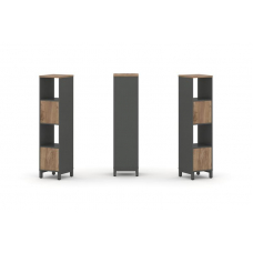 Style Project Набор стеллажа 1 сторон., 4 яр. SN.NS-411 Антрацит/Дуб Табак/Металл Антрацит 387*400*1