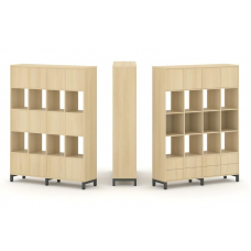 Style Project Набор стеллажа 1 сторон., 5 яр. SN.NS-541 Акация Лорка/Металл Антрацит 1488*400*1982