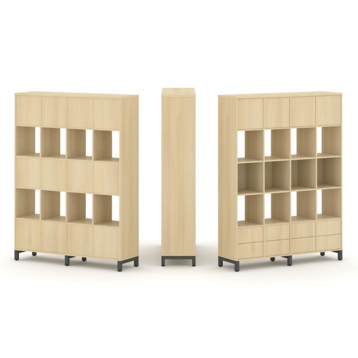 Style Project Набор стеллажа 1 сторон., 5 яр. SN.NS-541 Акация Лорка/Металл Антрацит 1488*400*1982