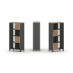 Стайл Проджект Набор стеллажа 2-х сторон., 4 яр. SN.NSD-421 Антрацит NEW/Дуб Табак/Металл Антрацит 7
