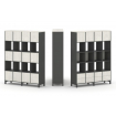 Style Project Набор стеллажа 1 сторон., 5 яр. SN.NS-541 Антрацит/Дуб Наварра/Металл Антрацит 1488*40