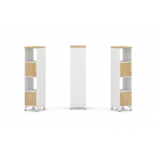 Style Project Набор стеллажа 1 сторон., 4 яр. SN.NS-411 Белый/Тиквуд Светлый/Металл Белый 387*400*16