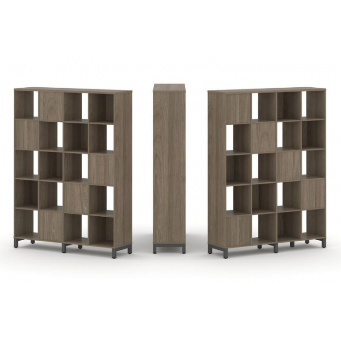 Style Project Набор стеллажа 2-х сторон., 5 яр. SN.NSD-541 Вяз Благородный/Металл Антрацит 1488*400*