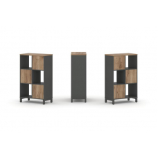 Style Project Набор стеллажа 1 сторон., 3 яр. SN.NS-321 Антрацит/Дуб Табак/Металл Антрацит 754*400*1