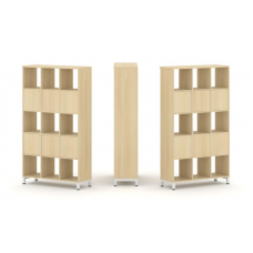 Style Project Набор стеллажа 2-х сторон., 5 яр. SN.NSD-531 Акация Лорка/Металл Белый 1121*400*1982