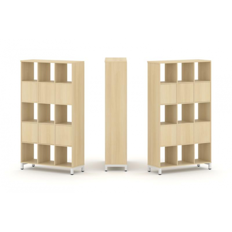 Style Project Набор стеллажа 2-х сторон., 5 яр. SN.NSD-531 Акация Лорка/Металл Белый 1121*400*1982