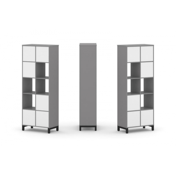 Стайл Проджект Набор стеллажа одностороннего, 5 ярусов SN.NS-521 Серый Пепел/Белый/Металл Черный 754