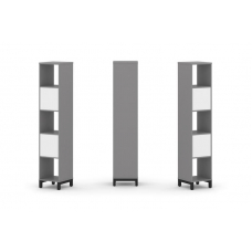 Стайл Проджект Набор стеллажа одностороннего, 5 ярусов SN.NS-511 Серый Пепел/Белый/Металл Черный 387