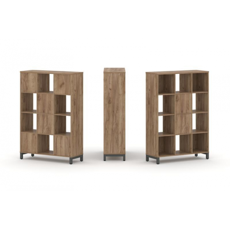 Style Project Набор стеллажа 1 сторон., 4 яр. SN.NS-431 Дуб Табак/Металл Антрацит 1121*400*1615