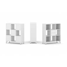 Style Project Набор стеллажа 1 сторон., 3 яр. SN.NS-331 Белый/Металл Белый 1121*400*1248