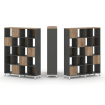 Стайл Проджект Набор стеллажа 2-х сторон., 5 яр. SN.NSD-541 Антрацит NEW/Дуб Табак/Металл Белый 1488