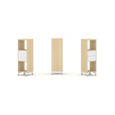 Style Project Набор стеллажа 1 сторон., 3 яр. SN.NS-311 Акация Лорка/Белый/Металл Белый 387*400*1248