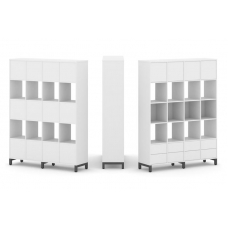 Style Project Набор стеллажа 1 сторон., 5 яр. SN.NS-541 Белый/Металл Антрацит 1488*400*1982