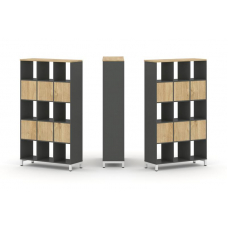 Style Project Набор стеллажа 2-х сторон., 5 яр. SN.NSD-531 Антрацит/Тиквуд Светлый/Металл Белый 1121