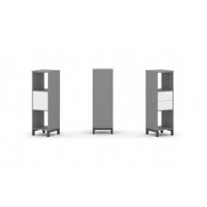 Стайл Проджект Набор стеллажа одностороннего, 3 яруса SN.NS-311 Серый Пепел/Белый/Металл Антрацит 38