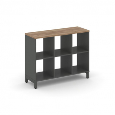 Style Project Каркас стеллажа 2 яр. SN.KS-230 Антрацит/Дуб Табак/Металл Антрацит 1121*400*881