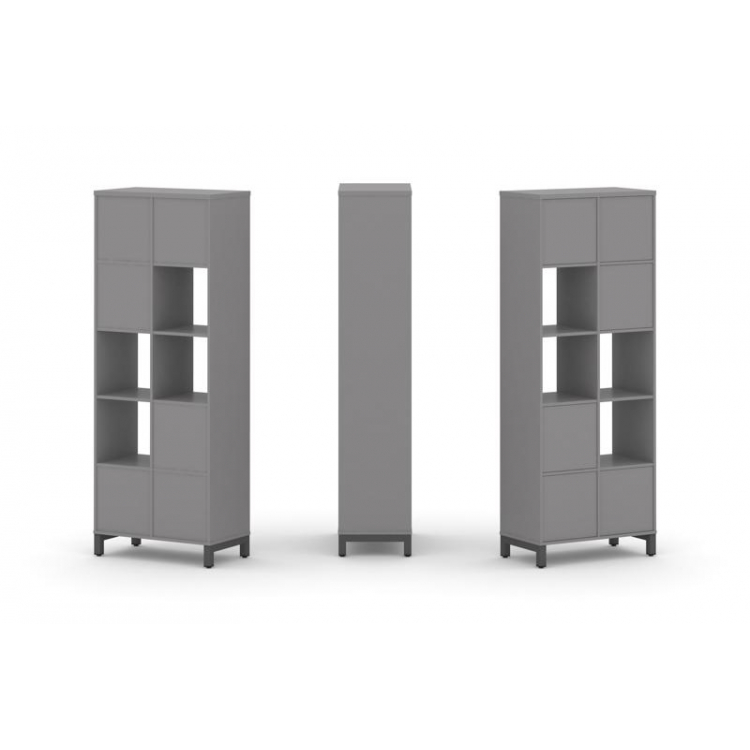 Стайл Проджект Набор стеллажа одностороннего, 5 ярусов SN.NS-521 Серый Пепел/Металл Антрацит 754*400