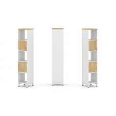 Style Project Набор стеллажа 1 сторон., 5 яр. SN.NS-511 Белый/Тиквуд Светлый/Металл Белый 387*400*19