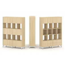 Style Project Набор стеллажа 1 сторон., 5 яр. SN.NS-541 Акация Лорка/Металл Белый 1488*400*1982