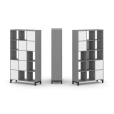 Стайл Проджект Набор стеллажа одностороннего, 5 ярусов SN.NS-531 Серый Пепел/Белый/Металл Черный 112