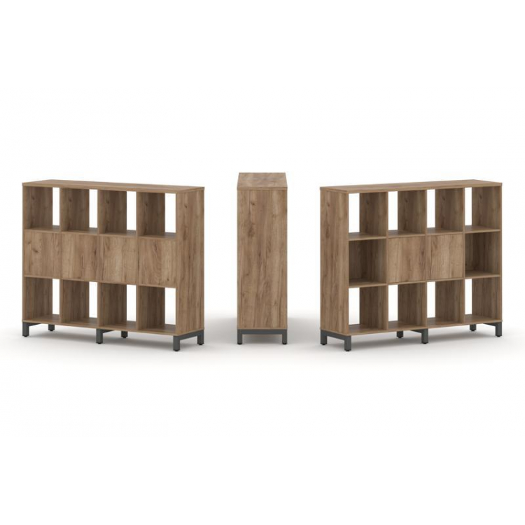 Style Project Набор стеллажа 1 сторон., 3 яр. SN.NS-341 Дуб Табак/Металл Антрацит 1488*400*1248